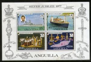 Anguilla 1977 Silver Jubilee Queen Elizabeth II Prince Charles M/s Sc 274a MN...