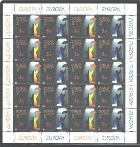 CROATIA 2002 EUROPE #490a-b,MNH;1 SET=$1.25;MNH