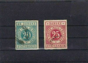 EARLY DENMARK  RAILWAY PARCELS  USED STAMPS  REF R748