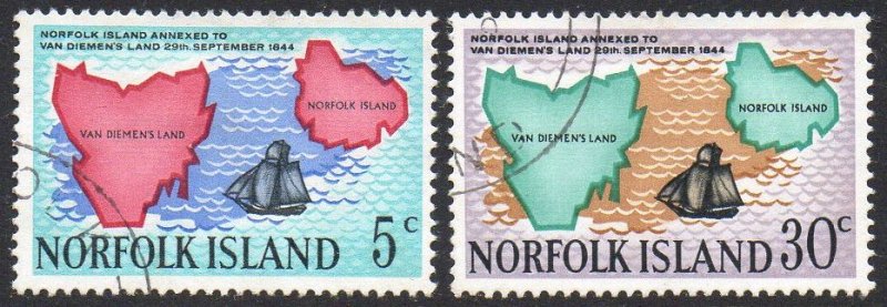 Norfolk Island 1969 125th Anniv. of annexation to Van Diemen's Land used