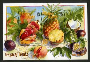 PITCAIRN ISLANDS 538a MNH S/S SCV $5.25 BIN $3.00 FRUITS