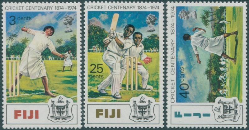 Fiji 1974 SG492-494 Cricket set MLH