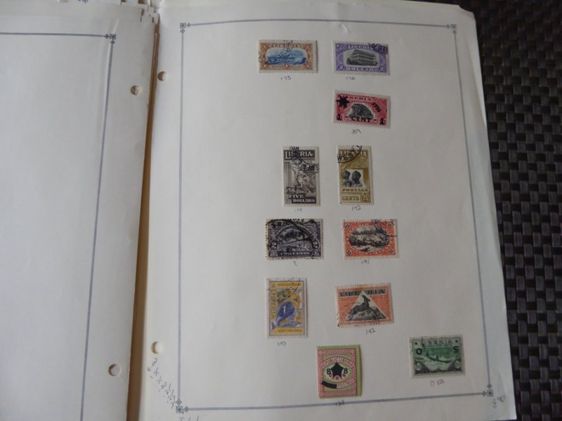 Liberia 1892-1976 Stamp Collection on Scott International Stamp Album Pages