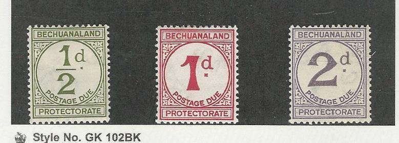 Bechuanaland, Postage Stamp, #J4-J6 Mint Hinged, 1932, JFZ