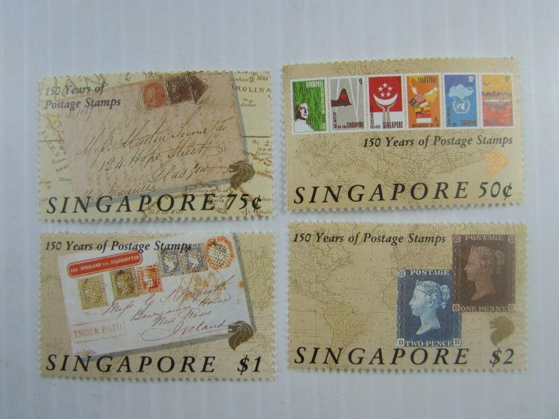 1990 Singapore SC #563-66 - 150 YEARS OF POSTAGE STAMPS   MNH stamps