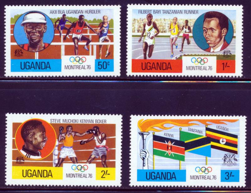 UGANDA 1976 OLYMPICS MONTREAL SET SCOTT 151-54