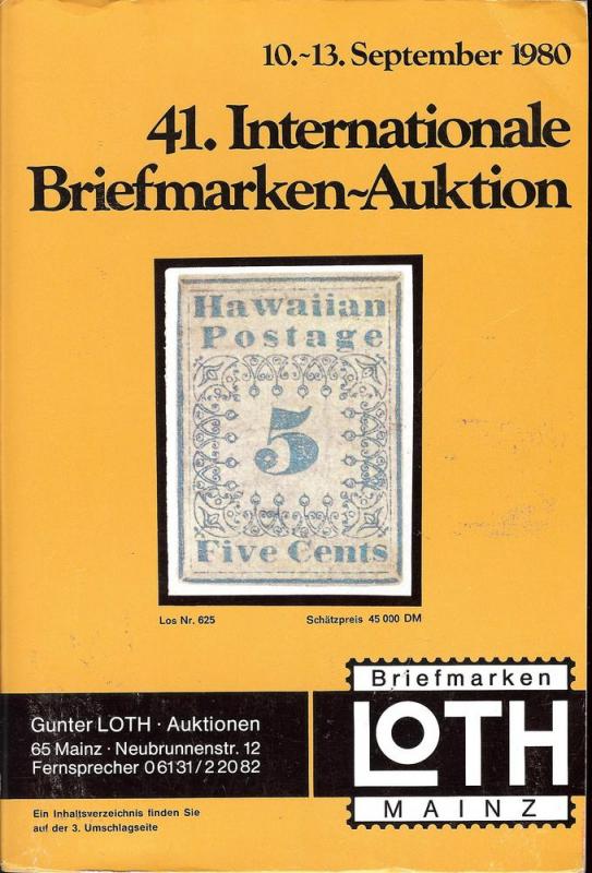 41. Loth-Briefmarken-Auktion: Internationale Briefmarkena...
