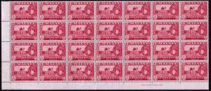 Malaya - Pahang # 75 Mint VF NH  imprint  block of 28