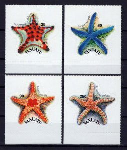 Vanuatu 849-852 MNH Self-Adhesive Marine Life Starfish ZAYIX 0624S0211