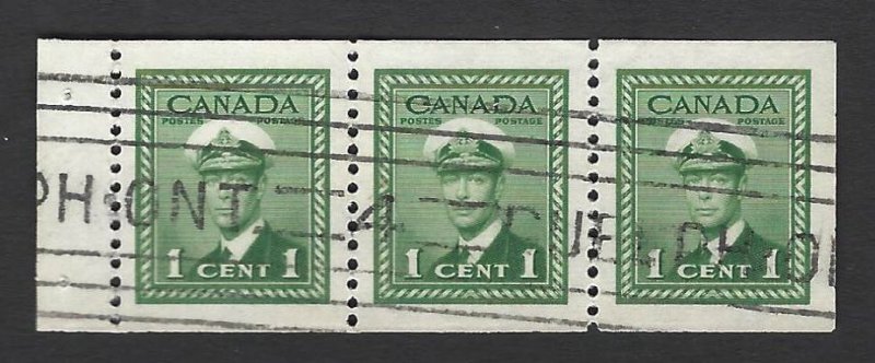 Canada - Scott 249c - KGVI booklet pane - used