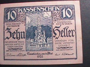 ​GERMANY-NOTEGELD-1920 100 YEARS OLD ANTIQUE MONEY #107 MINT-VERY FINE