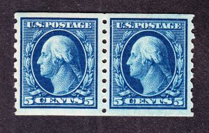 US 396 5c Washington Mint Pair VF-XF OG NH SCV$375