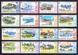 Norfolk Island - Scott #256-270 - MNH - Unevenness on #256, #264 - SCV $16