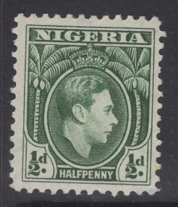 NIGERIA SG49 1938 ½d GREEN MTD MINT