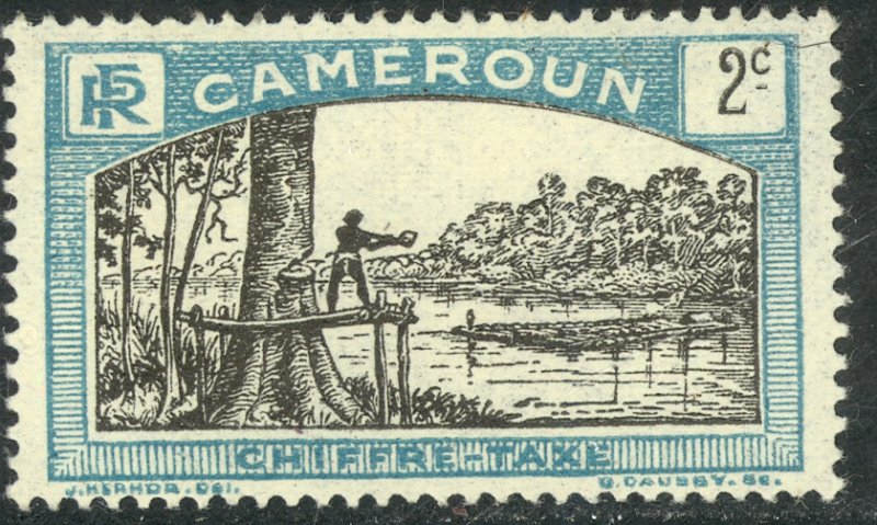 CAMEROUN 1925-27 2c MAN FELLING TREE Postage Due Sc J1 MLH