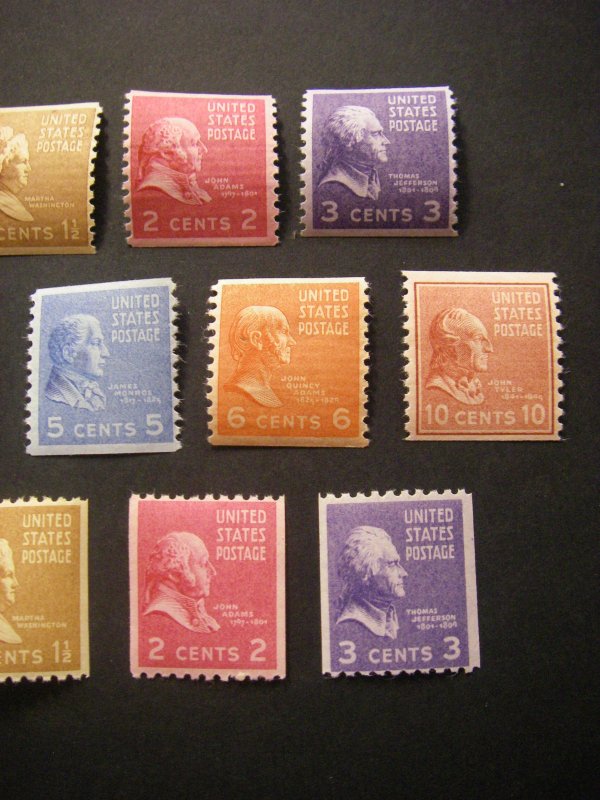 PREXIE COILS COMPLETE, Scott 839 - 851, MNH NICE GROUP