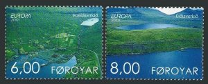 Faroe 401-402,MNH. EUROPA CEPT 2001.Hydroelectric power stations.