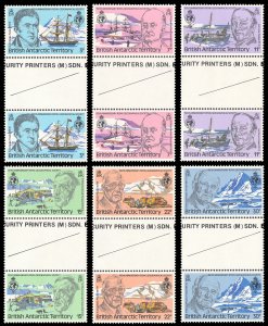 British Antarctic Territory 1980 Scott #76-81 Gutter Pairs Mint Never Hinged