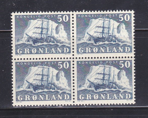 Greenland 35 Block Of 4 MNH Ships (B)