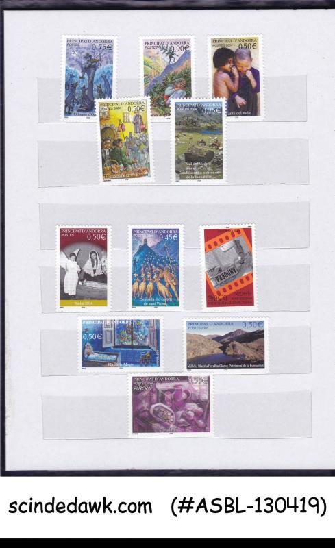 COLLECTION OF ANDORRA FRENCH STAMPS IN SMALL STOCK BOOK