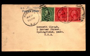 1929 Hoboken to Springfield Mass Cover - Via SS Rotterdam - L34190