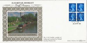 26/4/1999 £1.52 TARIFF CHANGE WALSALL RETAIL BOOKLET- 4 x 38p FDC