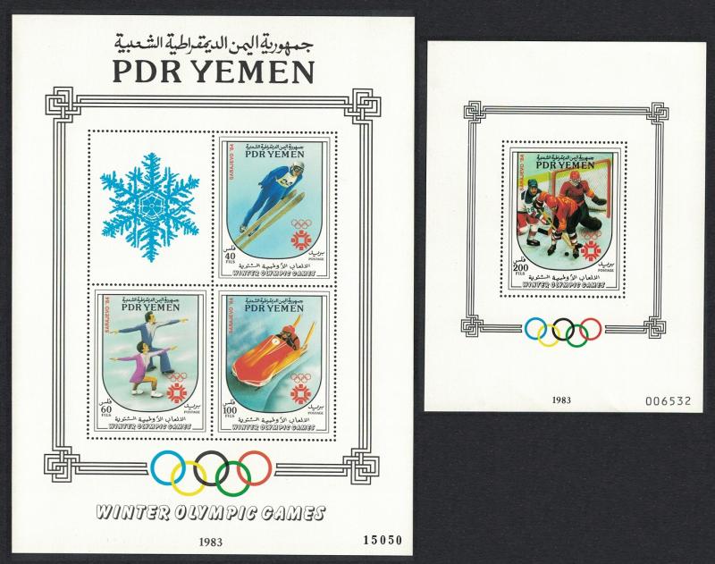 Yemen Winter Olympic Games Sarajevo 2 MSs SG#MS315