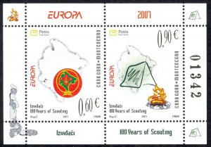 Montenegro Sc# 158a MNH Souvenir Sheet 2007 Europa