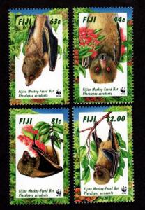 Fiji  797-800 Mint NH WWF Monkey Faced Bat!