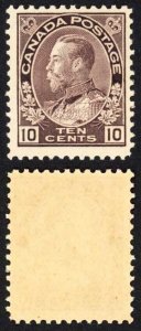 Canada SG210 10c brownish purple Fine U/M (MNH) Unitrade Cat 800