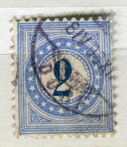 SWITZERLAND; 1878-80 early classic Postage Due issue used Shade of 2c. value