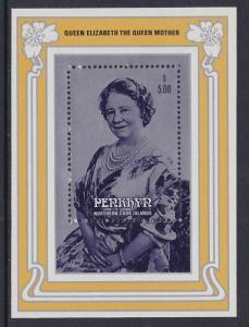 Penrhyn 1985 Sc#323 QUEEN MOTHER 85th.Birthday Souvenir Sheet MNH