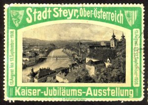 1908, Austria, Stadt Steyr, Poster stamp, Used