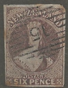 New Zealand 24   1862  6 pence  fine used