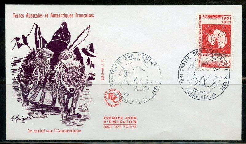FRENCH SOUTHERN ANTARCTIC TERRITORIES SCOTT#45 FIRST DAY COVER