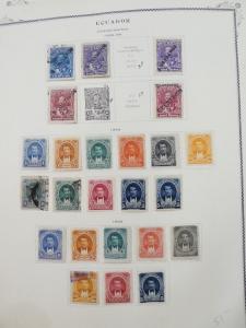 EDW1949SELL : ECUADOR Very clean Mint & Used collection on album pages Cat $1724