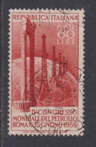 Italy # 693 , 4th World Petroleum Congress , F-VF Used Stamp - I Combine S/H