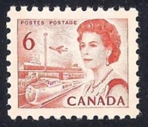 Canada #459 6 cent Transportati mint OG NH EGRADED XF 90 XXF