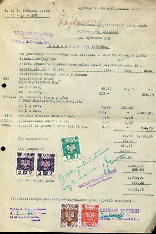 Poland Revenues Fiscals Oplata Skarowa Documents x 5 (OV2712