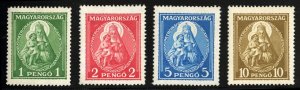 Hungary 462-465, $315, 1932 Madonna, never hinged