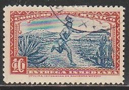 MEXICO E3, 10¢ Aztec messenger. Special Delivery, USED. F-VF. (621)