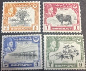 PAKISTAN/BAHAWALPUR # 22-25-MINT/HINGED---COMPLETE SET---1949