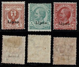 Italy Aegean Lisso #1-3 MH