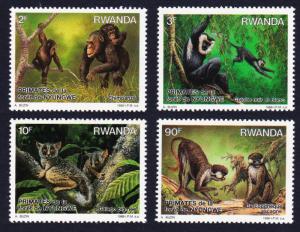 Rwanda Primates of Nyungwe Forest 4v SG#1316-1319 MI#1389-1392 SC#1306-1309