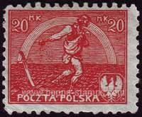 Poland SG#167 Mint - 1921 20m.  - Workers, Peace`