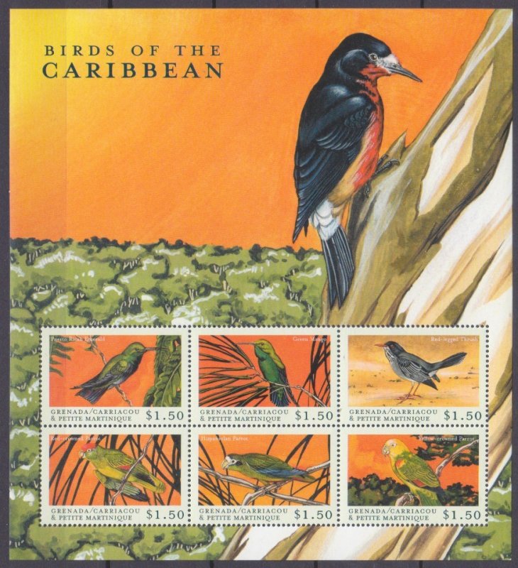 2000 Grenada Grenadines 3077-3082KL Birds 9,00 €