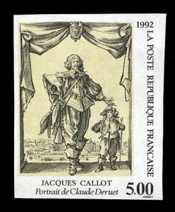 France, 1950-Present #2297 (YT 2761) Cat€61, 1992 Portrait of Jacques Callo...