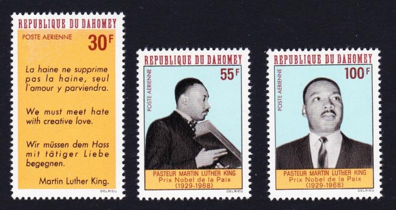 Dahomey Martin Luther King Commemoration 3v SG#328-330 SC#C71-C73