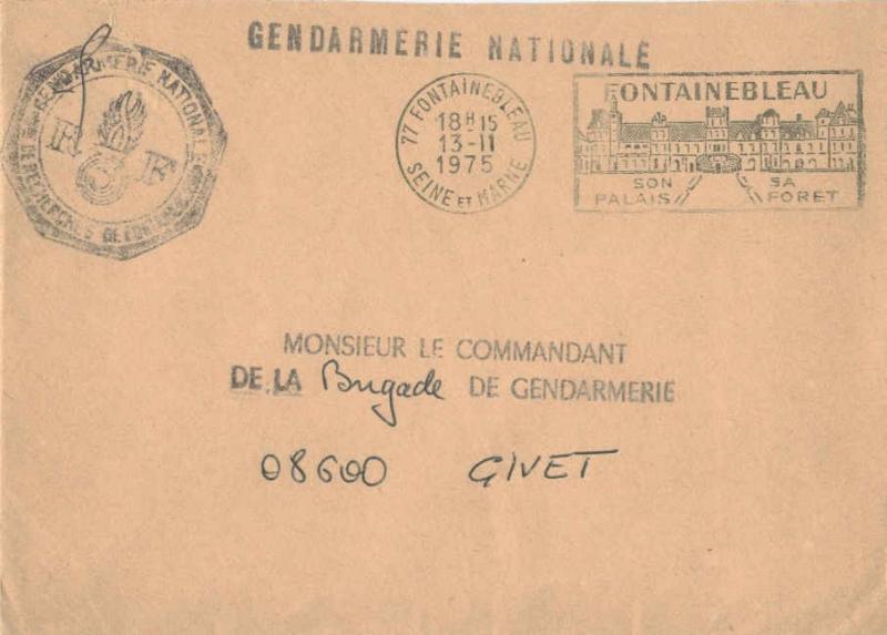 France Military Free Mail 1975 77 Fontainebleau, Seine et Marne Son Palais Sa...