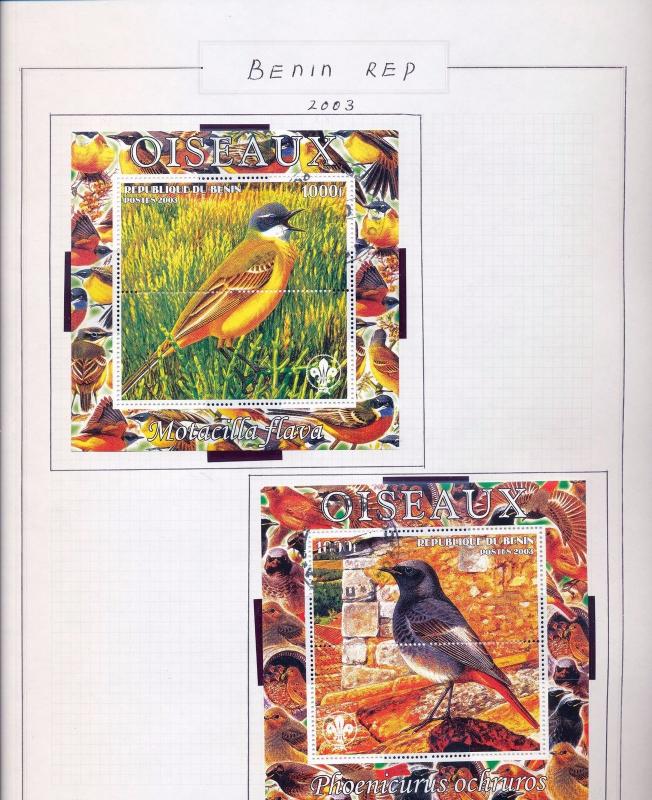 BENIN 2002/3 Wildlife Birds Sheets Monkeys M&U 50 +Items (pie 271)